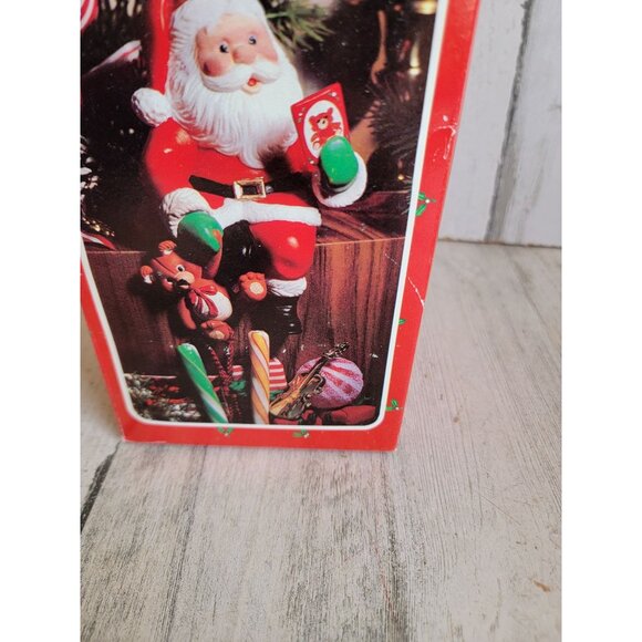 Vintage Santa Claus teddy bear stocking holder home decor unique - Picture 9 of 9